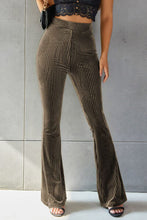 Load image into Gallery viewer, Ribbed High Waist Flare Pants
