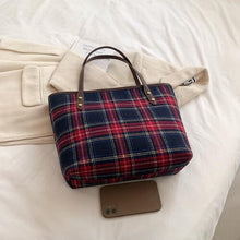 Load image into Gallery viewer, Plaid Tote Bag
