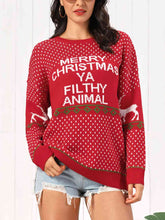 Load image into Gallery viewer, Christmas Element Round Neck Sweater
