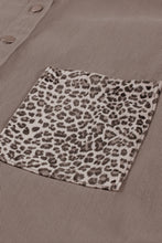 Load image into Gallery viewer, Double Take Leopard Contrast Denim Top
