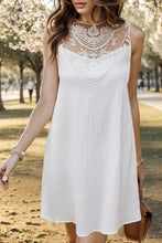 Load image into Gallery viewer, Lace Detail Round Neck Sleeveless Dress
