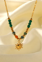 Load image into Gallery viewer, Sun Pendant Natural Stone Necklace
