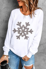 Load image into Gallery viewer, Snowflake Graphic Dropped Shoulder Sweatshirt
