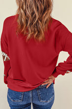 Load image into Gallery viewer, Sequin Football Patch Sweatshirt
