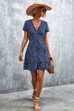 Load image into Gallery viewer, Ditsy Floral V-Neck Short Sleeve Dress
