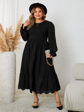 Load image into Gallery viewer, Plus Size Flounce Sleeve Lace Detail Dress
