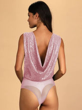 Load image into Gallery viewer, Sequin Surplice Sleeveless Bodysuit
