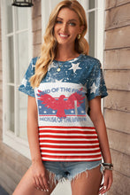 Load image into Gallery viewer, Stars and Stripes Slogan Graphic Tee
