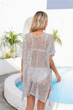 Load image into Gallery viewer, Openwork Slit V-Neck Cover Up
