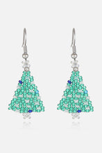 Load image into Gallery viewer, Beaded Christmas Tree Earrings
