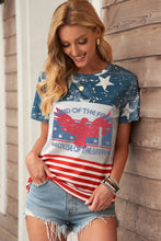 Load image into Gallery viewer, Stars and Stripes Slogan Graphic Tee
