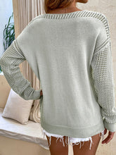 Load image into Gallery viewer, Openwork V-Neck Sweater
