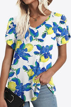 Load image into Gallery viewer, Printed Petal Sleeve V-Neck Blouse
