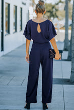 Load image into Gallery viewer, Full Size Tie Waist Straight Leg Jumpsuit
