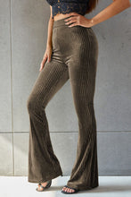 Load image into Gallery viewer, Ribbed High Waist Flare Pants
