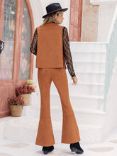 Load image into Gallery viewer, Fringe Vest and Flare Pants Set
