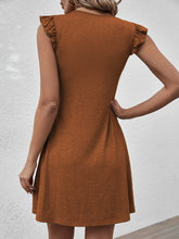 Load image into Gallery viewer, Ruffled V-Neck Cap Sleeve Dress
