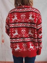 Load image into Gallery viewer, Christmas Element Dropped Shoulder  Sweater
