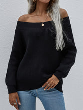 Load image into Gallery viewer, Double Take Off-Shoulder Rib-Knit Sweater
