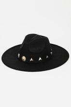 Load image into Gallery viewer, Fame Studded Sun Moon Star Fedora Hat
