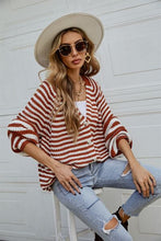 Load image into Gallery viewer, Striped Button Up Long Sleeve Cardigan
