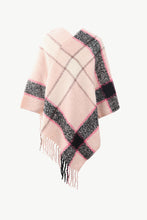 Load image into Gallery viewer, Plaid Fringe Detail Poncho
