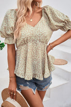 Load image into Gallery viewer, V-Neck Flounce Sleeve Blouse
