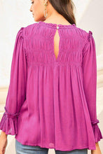 Load image into Gallery viewer, Ruched Blouse Flounce Sleeve Blouse
