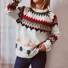 Load image into Gallery viewer, Christmas Element Long Sleeve Sweater
