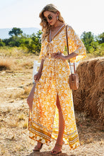 Load image into Gallery viewer, Printed Half Sleeve Top and Slit Skirt Set
