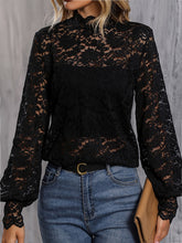 Load image into Gallery viewer, Mock Neck Lace Blouse
