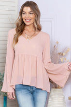 Load image into Gallery viewer, V-Neck Flare Sleeve Blouse
