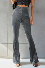 Load image into Gallery viewer, Ribbed High Waist Flare Pants
