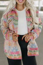 Load image into Gallery viewer, Plus Size Geometric Collared Jacket
