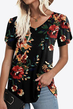 Load image into Gallery viewer, Printed Petal Sleeve V-Neck Blouse
