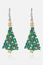 Load image into Gallery viewer, Beaded Christmas Tree Earrings
