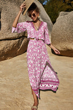 Load image into Gallery viewer, Printed Half Sleeve Top and Slit Skirt Set

