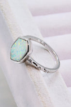 Load image into Gallery viewer, Opal Hexagon 925 Sterling Silver Ring
