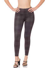 Load image into Gallery viewer, Dark Gray Pull on Plaid Stretch Skinnies

