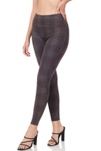 Load image into Gallery viewer, Dark Gray Pull on Plaid Stretch Skinnies
