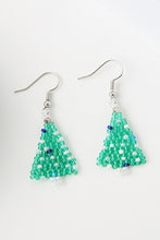 Load image into Gallery viewer, Beaded Christmas Tree Earrings
