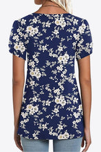 Load image into Gallery viewer, Printed Petal Sleeve V-Neck Blouse
