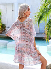 Load image into Gallery viewer, Slit Openwork V-Neck Cover Up
