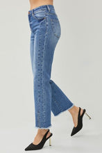 Load image into Gallery viewer, RISEN High Waist Raw Hem Slit Straight Jeans
