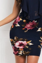 Load image into Gallery viewer, Printed Ruffled Cap Sleeve Mini Dress
