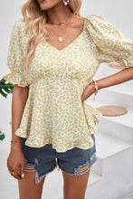 Load image into Gallery viewer, V-Neck Flounce Sleeve Blouse
