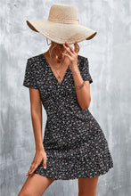 Load image into Gallery viewer, Ditsy Floral V-Neck Short Sleeve Dress
