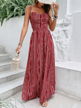 Load image into Gallery viewer, Printed Sweetheart Neck Split Maxi Dress
