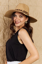 Load image into Gallery viewer, Fame Wild One Leopard Ribbon Straw Hat
