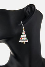 Load image into Gallery viewer, Beaded Christmas Tree Earrings
